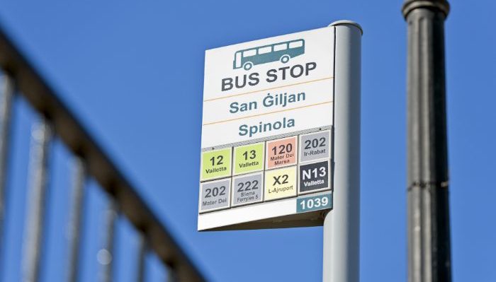 Bus stop in Malta