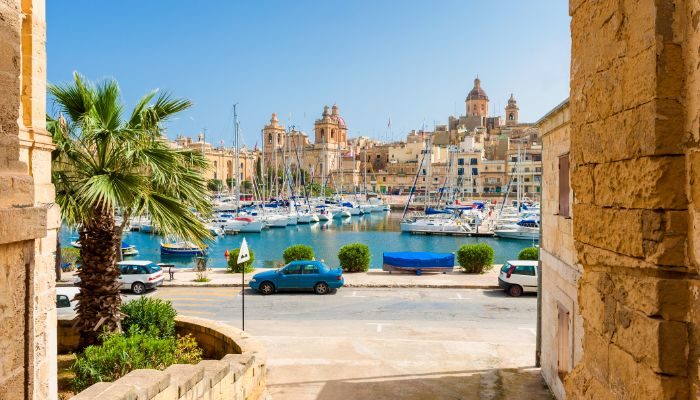 View of the marina from Senglea in the Three Cities