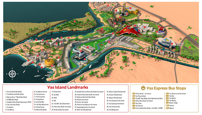 Yas Island Map