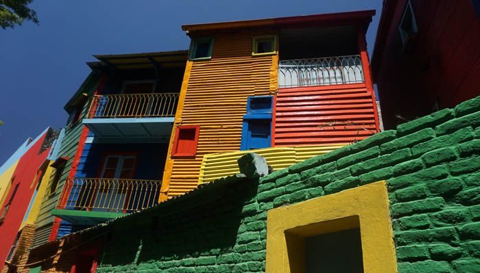 Colourful houses in the Bocas neighbourhood of Buenos Aires