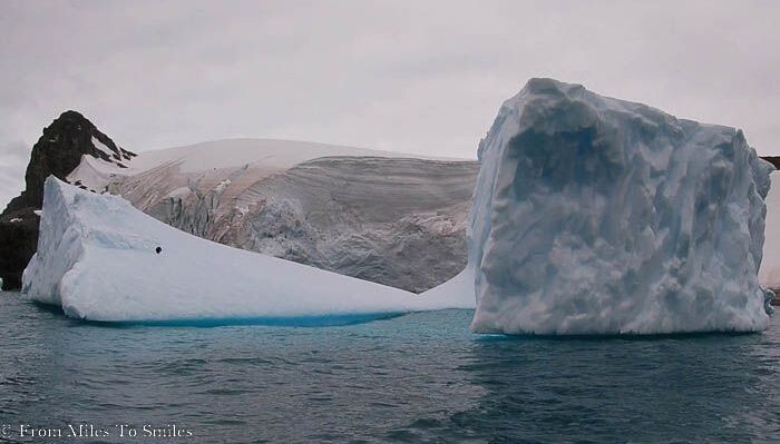 One of the incredible ice formations on our zodiac cruise around Spert Island