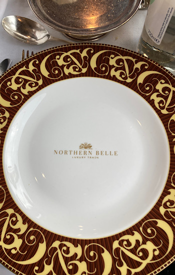 The beautiful china onboard the Northern Belle