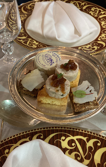 Canapes onboard the Northern Belle