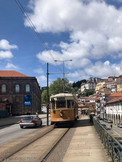 Vintage tram that runs out to Foz