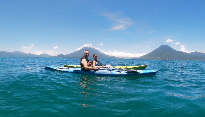 Kayaking on Lake Atitlan in Guatemala