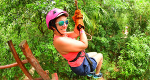 Ziplining on the Yucatan ATV, zipline and cenote combo tour