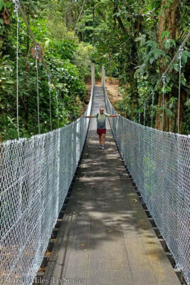 one of the hanging bridges at the Arenal Observatory