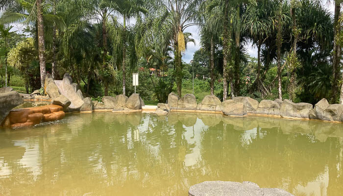 The thermal pools of the Arenal Paraiso Resort