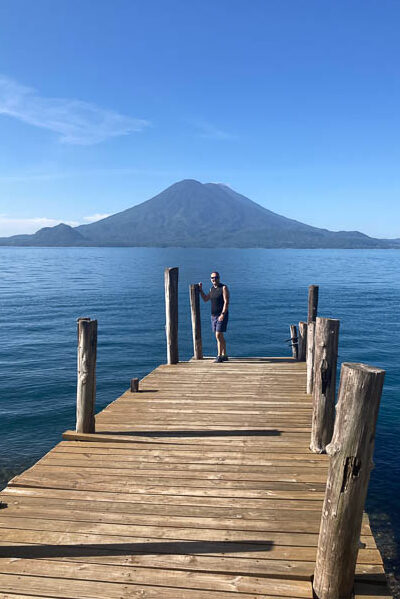 Just one of the volcanoes of Lake Atitlan from the adventure centre