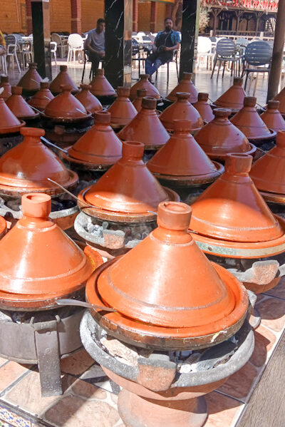 a group of clay pots on a table