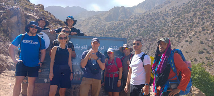 a group of people posing for a photo