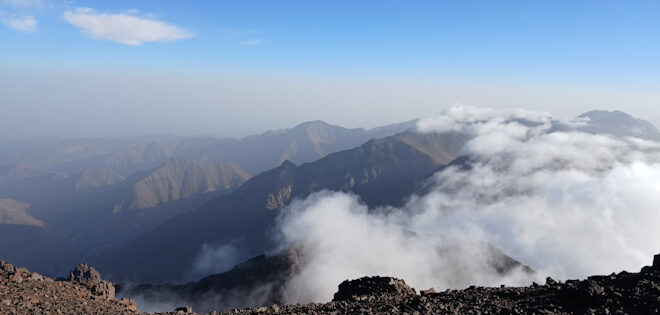 clouds above a mountain