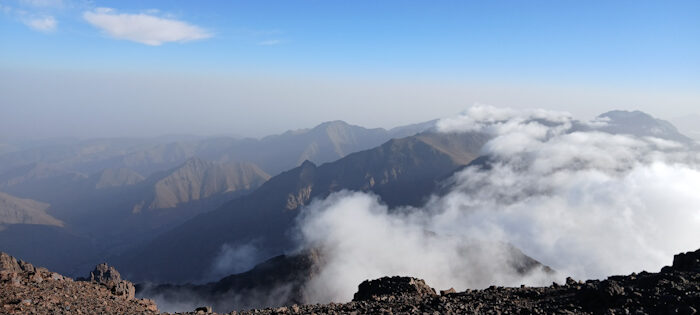 clouds above a mountain