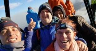 Jason and I with our guides on top of Toubkal